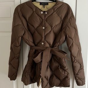 Rag & Bone Rudy Quilted Liner Jacket in Brown